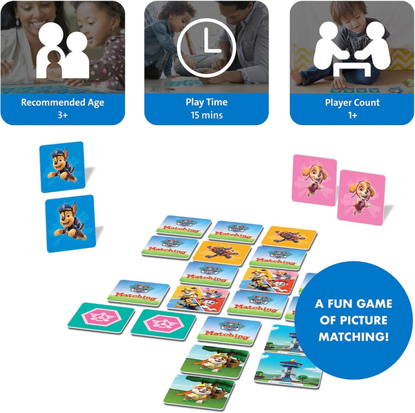 Wonder Forge Paw Patrol Matching Game: Educational Memory Challenge with Chase & Skye - Fun Kids' Board Game for Ages 3+ - Toddler Learning Toy
