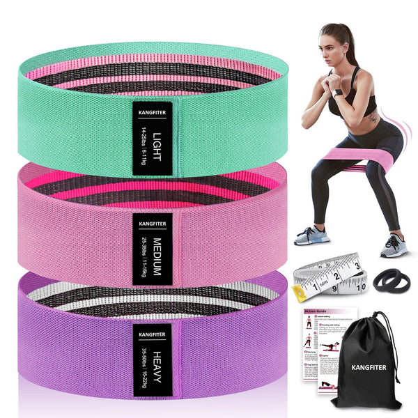 Non-Slip Fabric Resistance Bands for Working Out, Loop Exercise Bands for Booty Leg, Butt, Glute, Stretch Workout Bands for Women & Men, Hip