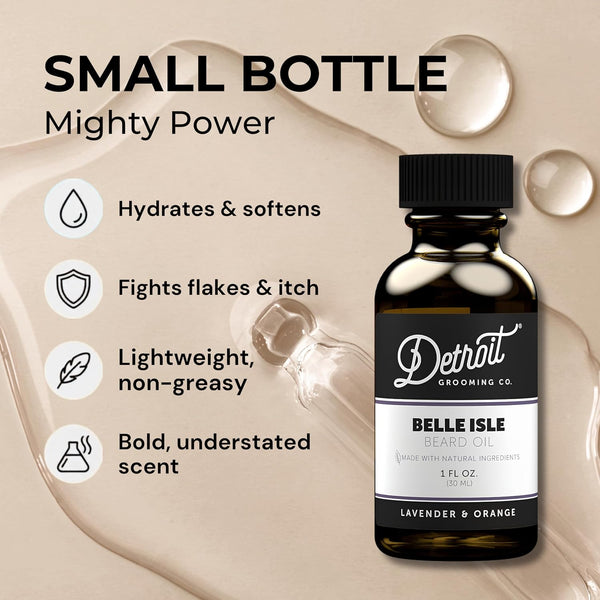 Detroit Grooming Co. Beard Oil | Belle Isle | Natural Formula, 1 oz Belle Isle 1 Fl Oz (Pack of 1)