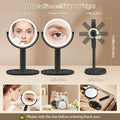 Makeup Mirror with Lights, Double Sided 1X/20X Magnifying Mirror with Light, Rechargeable 3 Color Lights and Adjustable Brightness, 360ÃÂ° Rotation