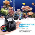 CWKJ Fountain Pump with LED Lights, 220GPH(15W 900L/H) Submersible Water Pump, Durable Outdoor Fountain Water Pump with 6.5ft Tubing (ID x