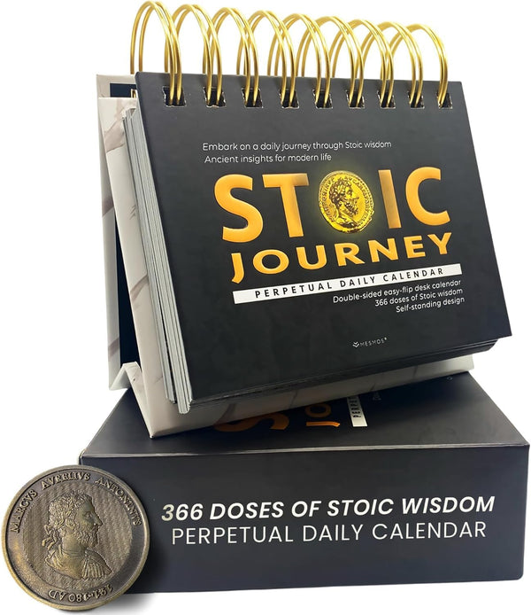MESMOS 366 Daily Stoic Calendar, Inspirational Gifts for Men, Father'S Day Gifts for Dad, Daily Affirmations Office Desk Decor for Men,