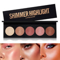 Highlighter Powder Palette, Makeup Palette Facial Bronzers Illuminator Palette Highlighter Baked Waterproof Long Lasting Brilliant Lighten Skin