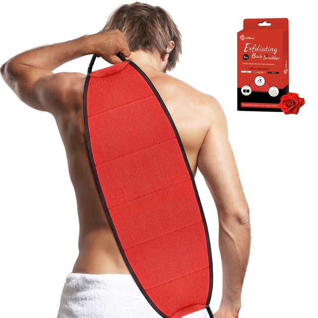 Evridwear Exfoliating Body Scrubber with Handles Back Washer Back Scrubber for S