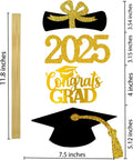 Graduation Decorations Class of 2025 Table Vase Toppers Deco. 16 PCS Party Deco Supplies Photo Props Kits Big Sticker Kids Party Centerpieces