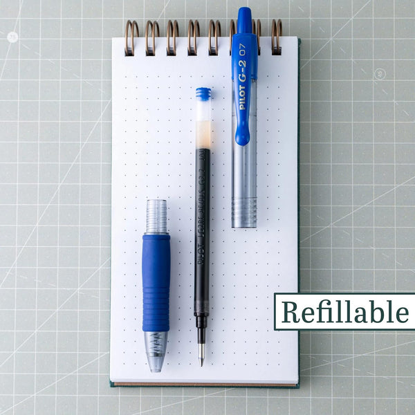 Pilot G2 Premium Gel Roller Pens, Fine Point 0.7 mm, Blue Ink Pens Fine Point, Pack of 5 - Ideal for School, Journaling, and Office Writing