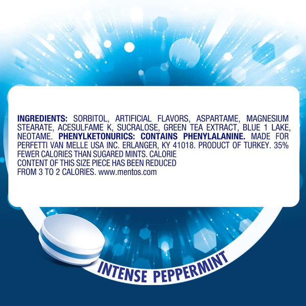 Mentos Clean Breath Hard Mints, Peppermint, 150 Piece Bottle (4 Pack) | Sugar Free, Green Tea Extract, Perfect for Long Lasting Fresh Breath at