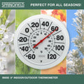 Springfield Indoor Outdoor Big and Bold Dial Thermometer, Wireless Thermometer with Easy to Read Large Numbers for Patio, Pool, and Indoor Areas,