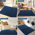 BEQHAUSE Dirt Trapper Door Mat 20" x 32", Doormat Non-Slip, Navy Blue | Entryway Rugs Washable, Dog Door Mat Stain Resistant and Absorbent Welcome