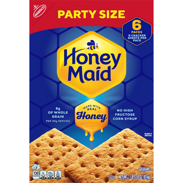 HONEY MAID Graham Crackers, Lunch Snacks, Party Size, 28.8 oz 28.8 Ounce (Pack of 1)
