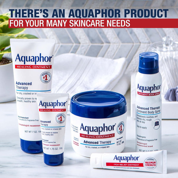 Aquaphor Healing Ointment Advanced Therapy Skin Protectant, Dry Skin Body Moisturizer, 7 Oz Tube 7 Ounce (Pack of 1)