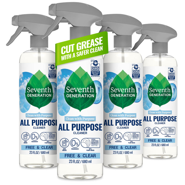 Seventh Generation All Purpose Cleaner, Biodegradable Formula, Free & Clear, 23 