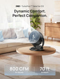 DREO Fan for Bedroom, 12 Inches, 70ft Powerful Airflow, 25db Quiet Table Air Circulator Fans for Whole Room, 120° Adjustable Tilt, 3 Speeds,
