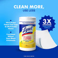 Lysol Disinfectant Wipes, Multi-Surface Antibacterial Cleaning Wipes, for Disinfecting and Cleaning, Lemon and Lime Blossom, Pack of 4 (Packaging