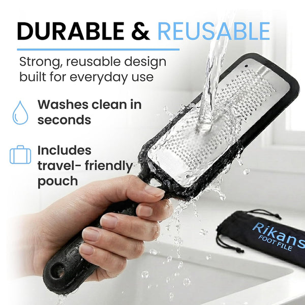 Colossal Foot rasp Foot File and Callus Remover. Best Foot Care Pedicure Metal Surface Tool to Remove Hard Skin. Can be Used on Both Wet and Dry