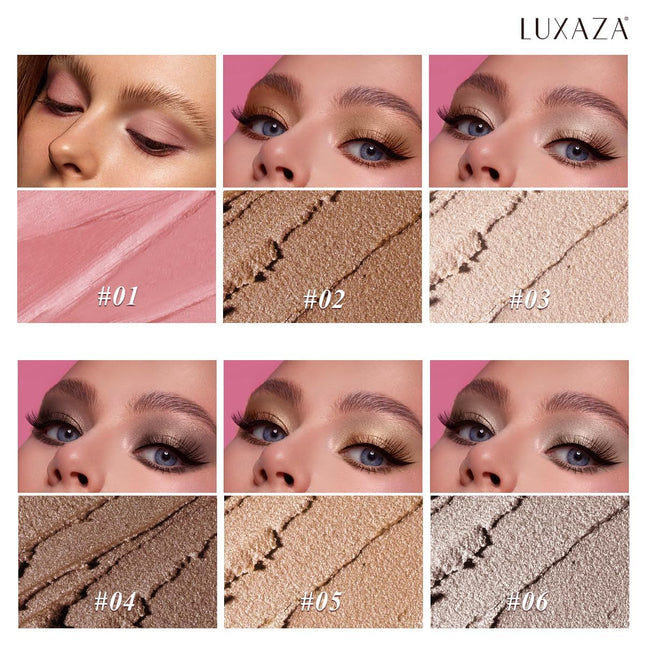 Neutral Eyeshadow Stick Makeup Set, Metallic Shimmer Matte Cream Eye Shadow Eyel