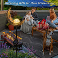 Homeimpro Moon Solar Lights Outdoor Garden Decor Gifts for Mom Women,Waterproof Stakes Yard Decorations for Lawn, Patio Accessories, Backyard