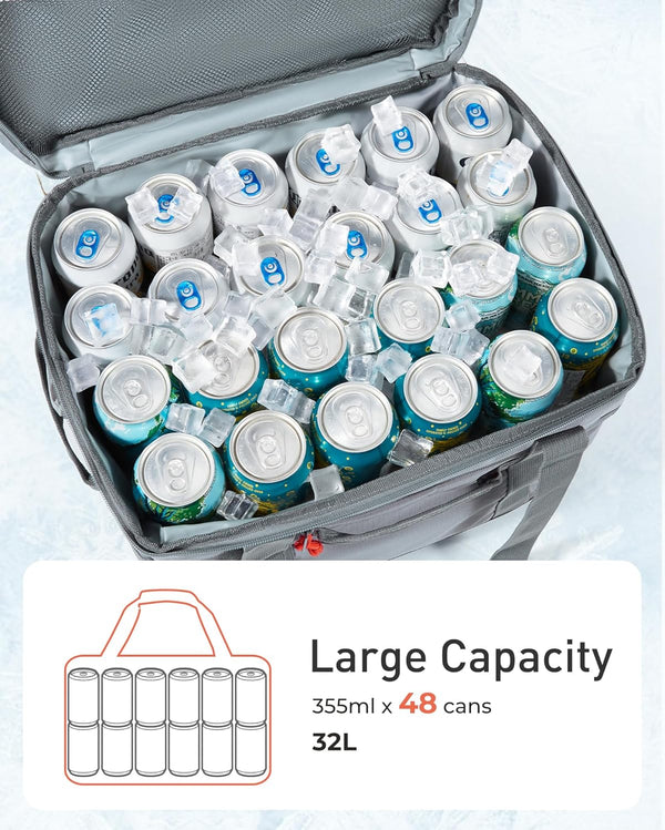 TOURIT Cooler Bag 48/60 Cans Insulated Soft Cooler Large Collapsible Cooler Bag 32/40L Lunch Coolers for Picnic, Beach, Work, Trip