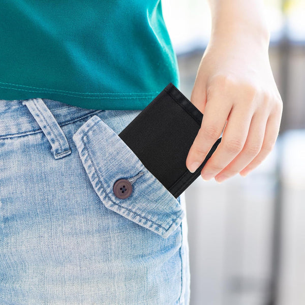 MenÃ¢ÂÂS Nylon Trifold RFID Wallet with ID Window, Slim Security Wallet for Card Cash Holder, Modern Fashion Stylish Wallet Gifts for Teen Boys and