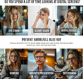 Blue Light Glasses For Woman/Men Blue Light Blocking Glasses, Retro Round Anti Eyestrain Computer Glasses L31blacktou clear
