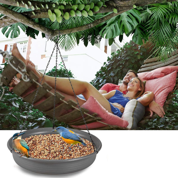 Hanging Bird Bath Hanging Bird-Feeder - CARGEN Garden BirdBath Tray Wildlife Feeder Plate Water Bowl or Water Bowl for Outdoors Garden Patio