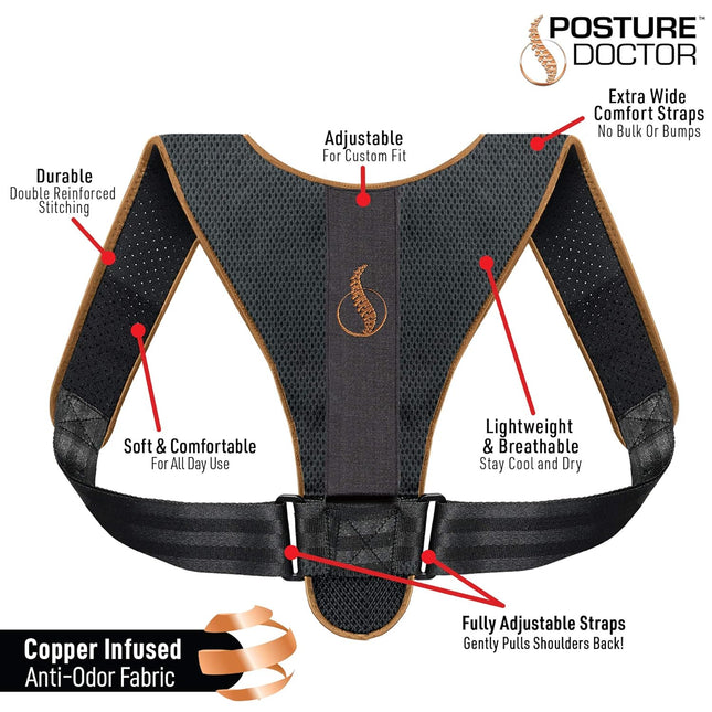 Ontel Posture Doctor Quick & Easy Posture Corrector, Adult, Pack of 1