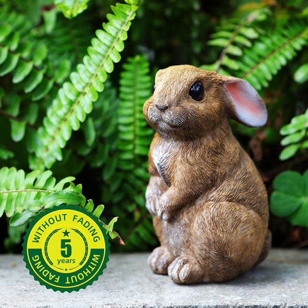 LEGIFO Bunny Decor Yard Decorations Outdoor Set of 3, Bunny Decorations for Home Garden Outdoor Statues, Easter Rabbit Figurines mom Gifts Brown