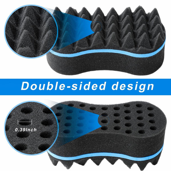 3Pcs Hair Styling Set for All - Curl Brush, Twist Sponge for Textured Hair with Metal Pick black styling set 3pcs