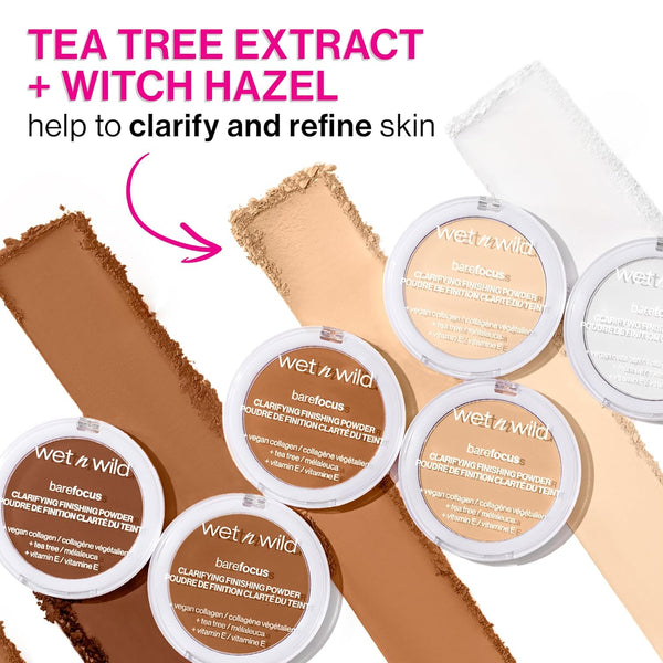 Wet N Wild Bare Focus Clarifying Finishing Powder | Matte | Pressed Setting Powder Fair-Light
