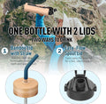 32oz Glass Water Bottle with Straw and 2 Lids- Bamboo and Spout Lid,Motivational Sports Water Bottle with Silicone Sleeve and Time Marker,Reusable