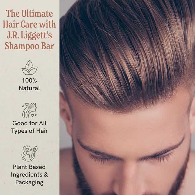 JÃÂ·RÃÂ·LIGGETT'S All-Natural Shampoo Bar, Moisturizing Formula - Supports Str