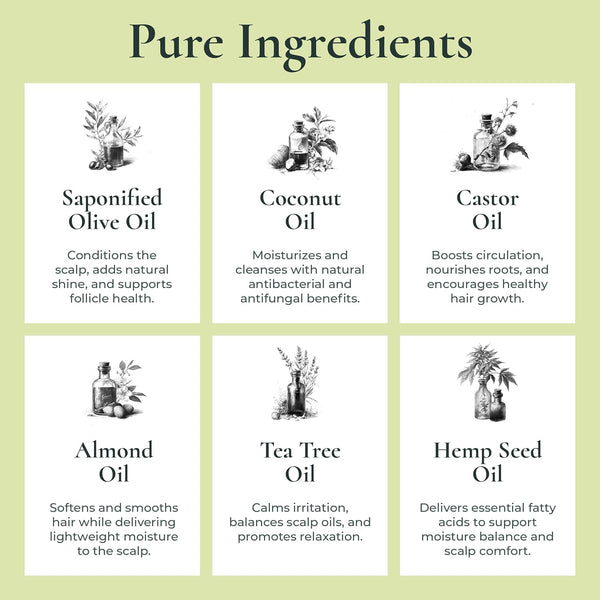 J.R.LIGGETT'S Shampoo Bar Tea Tree Formula, All-Natural Solid Hair Cleanser, Soothing Bar Shampoo with Tea Tree and Hemp Seed Oil for Dry,