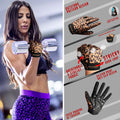 Full Finger Workout Gloves Women Men - Weight Lifting Gloves Full Palm Grip 0Leopard Large