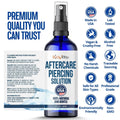 BodyJ4You Piercing Aftercare Spray - Saline Solution for Piercings Wound Wash Sterile Saline - Keloid Bump Removal Ear Nose Septum Belly Button