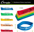 Champion Sports Stretch Loop Bands for Men and Women, Light to Heavy Resistance - Durable Fitness Band for Strength Training, Stretching,