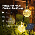 USOKYO Solar Lights Outdoor Waterproof, 2 Pack Total 120LED 72FT Solar String Lights for Outside with 8 Modes, Outdoor String Lights Crystal Globe