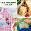 Zenlogy Reusable Beeswax Food Storage Wrap, Eco Friendly Alternative, Sustainable Organic Cut to Size Cotton Beeswax Wraps, 3 Pack (13" X 14", 10