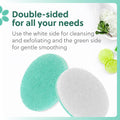 Impresa Double-Sided Body Sponge - White & Blue, Pack of 6 - Deep Exfoliation & Body Scrub Pad - Dual-Sided Design - Gentle Facial Cleanse & Face