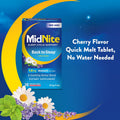 MidNite Back to Sleep Low Dose, 1.5 mg Melatonin Sleep Aid, Non-Habit Forming, Herbal Dietary Supplement for Adults, Drug-Free, Gluten-Free &