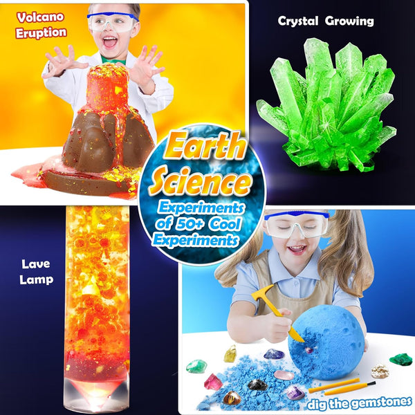 UNGLINGA 50+ Science Lab Experiments Kit for Kids, STEM Activities science kits with 50+ experiments