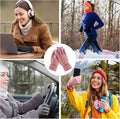 Winter Gloves for Women - 4 Pairs Touchscreen Gloves for Women Cold Weather, Fashion Knit Mittens Warm Winter Gloves