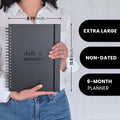 Undated Daily Planner | 2026 Calendar | Large Daily and Monthly Planner with Hourly Schedule, 8.5" x 11" | 6 Month, Full Page a Day, To do List,
