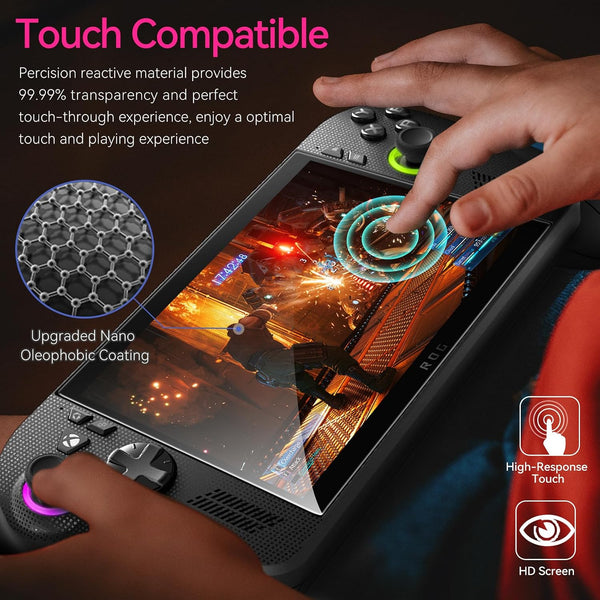 ivoler 3-Pack Screen Protector for ASUS ROG Xbox Ally X/ROG Xbox Ally Handheld 2025, Tempered Glass, 7 inch Full Coverage, Transparent Ultra HD,