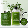 Village Naturals Therapy 3-Piece Relaxing Muscle Wellness Spa Gift Set, Eucalyptus Mint Scent