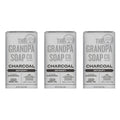 The Grandpa Soap Company Charcoal Bar Soap - With Activated Charcoal Hemp Seed and Mint Oil, Detoxifies, Draws Out Dirt and Toxins, Clear