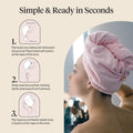 Kitsch Microfiber Hair Towel Wrap for Women - Pink Pink 1 Count