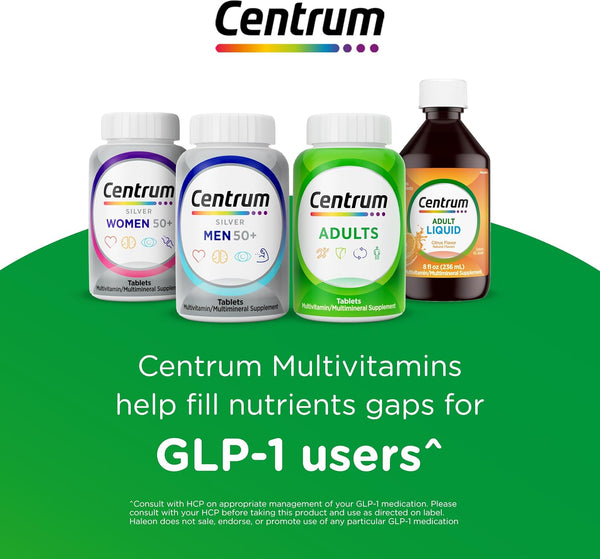 Centrum Silver Men's 50+ Multivitamin with Vitamin D3, B-Vitamins, Zinc for Memory and Cognition - 200 Tablets New 200 Count (Pack of 1)