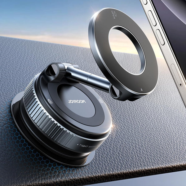 JOYROOM Magsafe Car Mount, Car Mount for iPhone with Strong Magnet, 360° Metal Strut Vacuum Suction Cup Phone Mount for iPhone 17 Air Pro Max/16