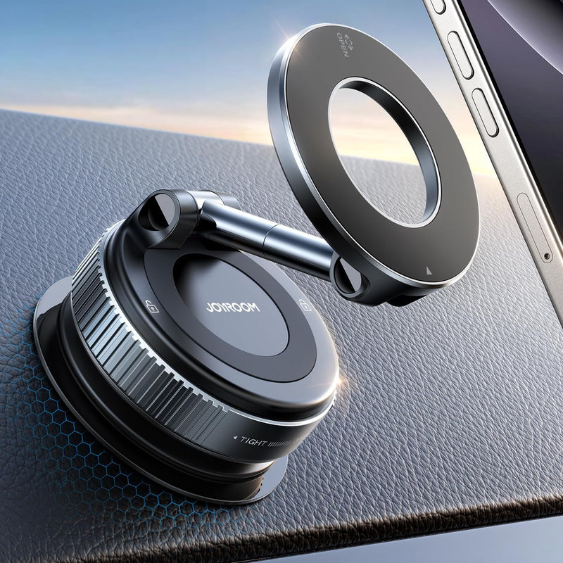 JOYROOM Magsafe Car Mount, Car Mount for iPhone with Strong Magnet, 360° Metal Strut Vacuum Suction Cup Phone Mount for iPhone 17 Air Pro Max/16