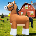 DomKom 9FT Clydesdale Horse Inflatables Christmas Spring, Farm Ranch Giant Blow up Animals Cute, Decorations Outdoor Yard Built-in LED Lights Big